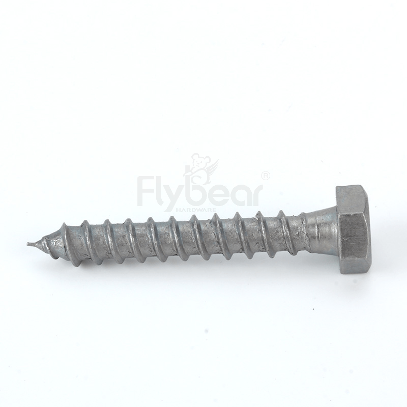 碳鋼鍍銀色六角頭木牙螺栓