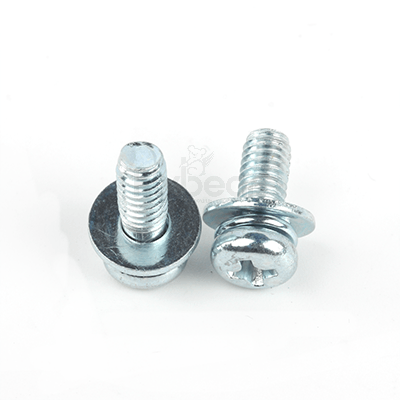 碳鋼十字槽小盤頭帶平彈墊組合螺釘GB9074.8