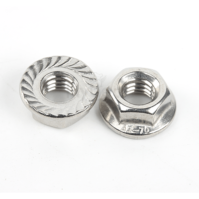 304不銹鋼A2-70六角法蘭螺母帶齒DIN6923