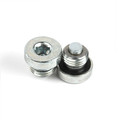 碳鋼環(huán)保藍(lán)白鋅封閉(24/72h)定制內(nèi)六角帶磁性堵頭定制D5859