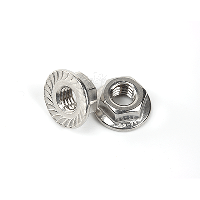 304不銹鋼A2-70六角法蘭螺母帶齒DIN6923