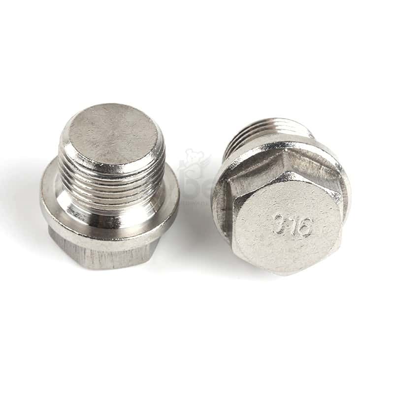 316不銹鋼外六角帶介螺塞DIN910