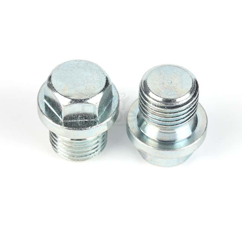 碳鋼藍(lán)白鋅外六角帶介螺塞DIN910