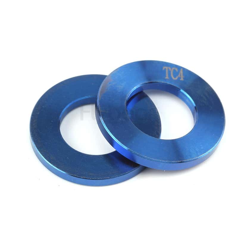 TC4(抗拉≥1100MPa)鈦合金脈沖陽極氧化平墊圈A級GB97.1