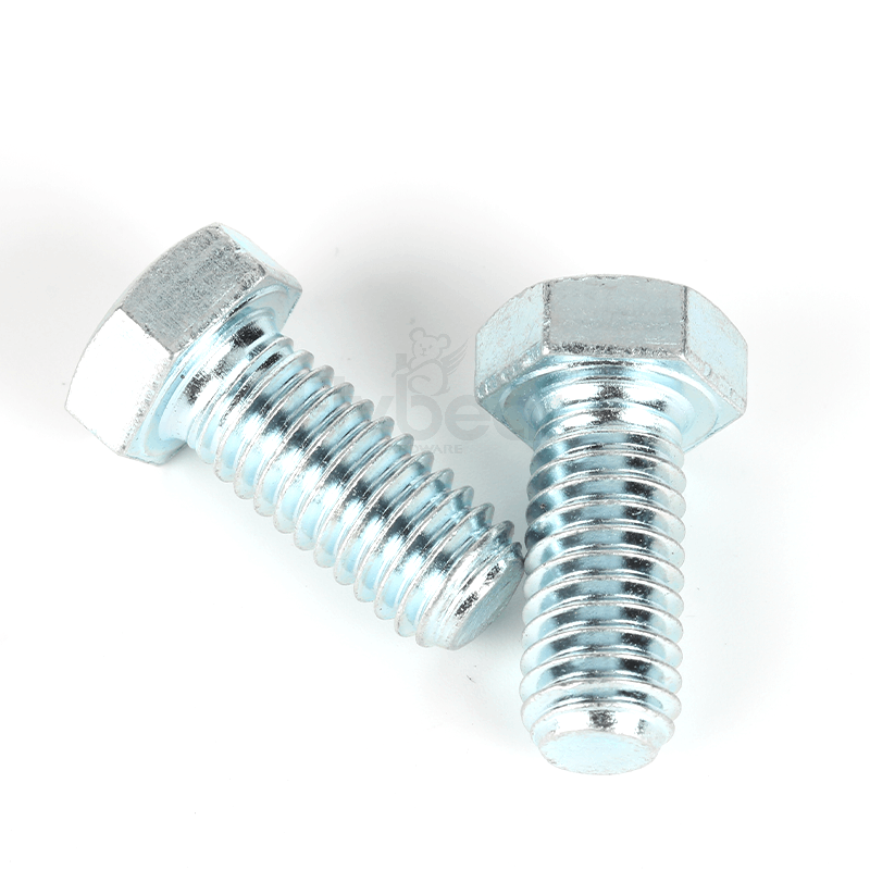 5級藍(lán)白鋅外六角全牙螺栓