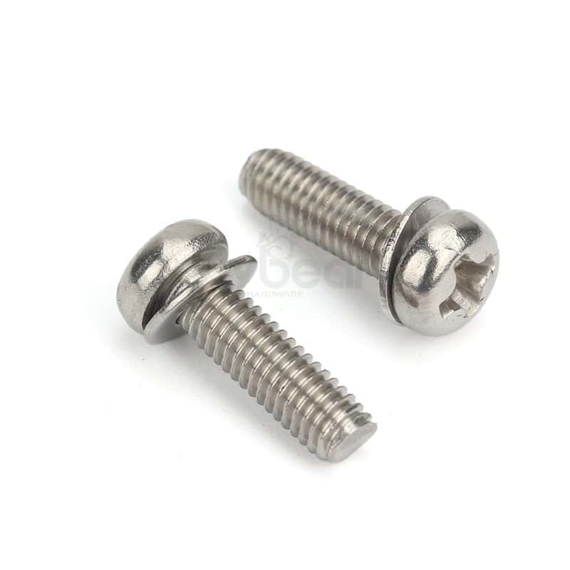 十字槽盤頭帶平墊組合螺釘