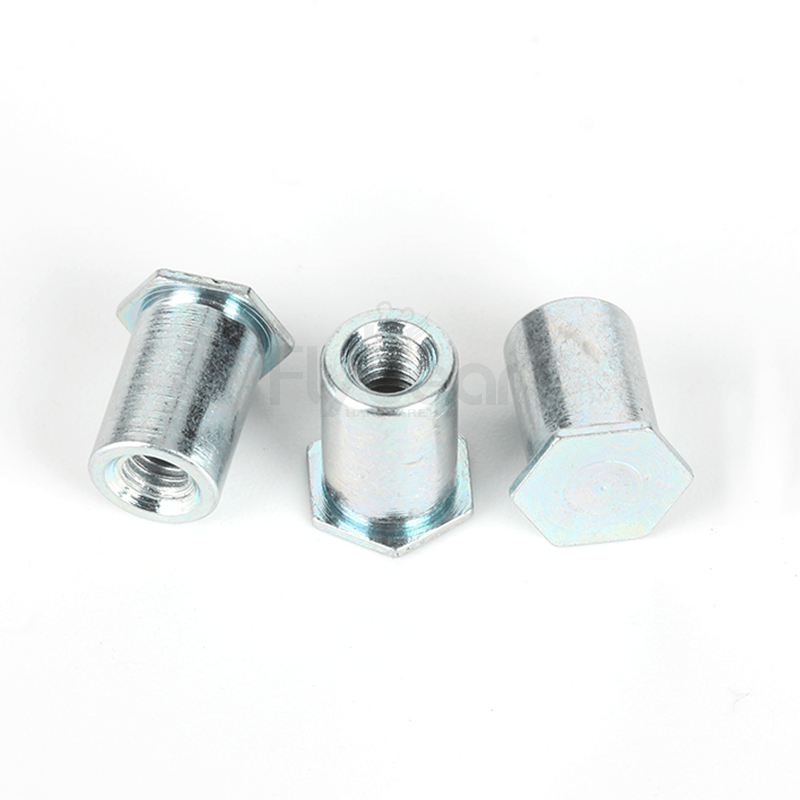 碳鋼環(huán)保彩鋅72h盲孔壓鉚螺母柱BSO