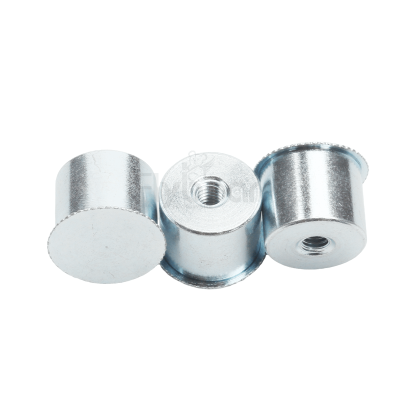 SUM24L易切削鋼環(huán)保藍(lán)白鋅AD33794318定制V型壓鉚螺母