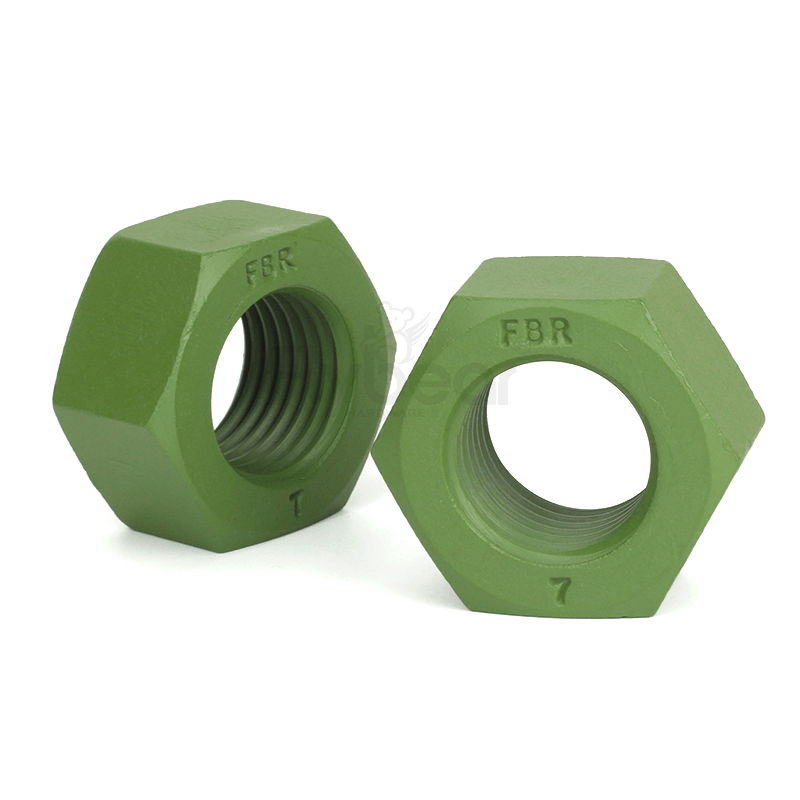A194 GR.7合金鋼華福綠色鐵氟龍米制六角螺母ASMEB18.2.4.1M