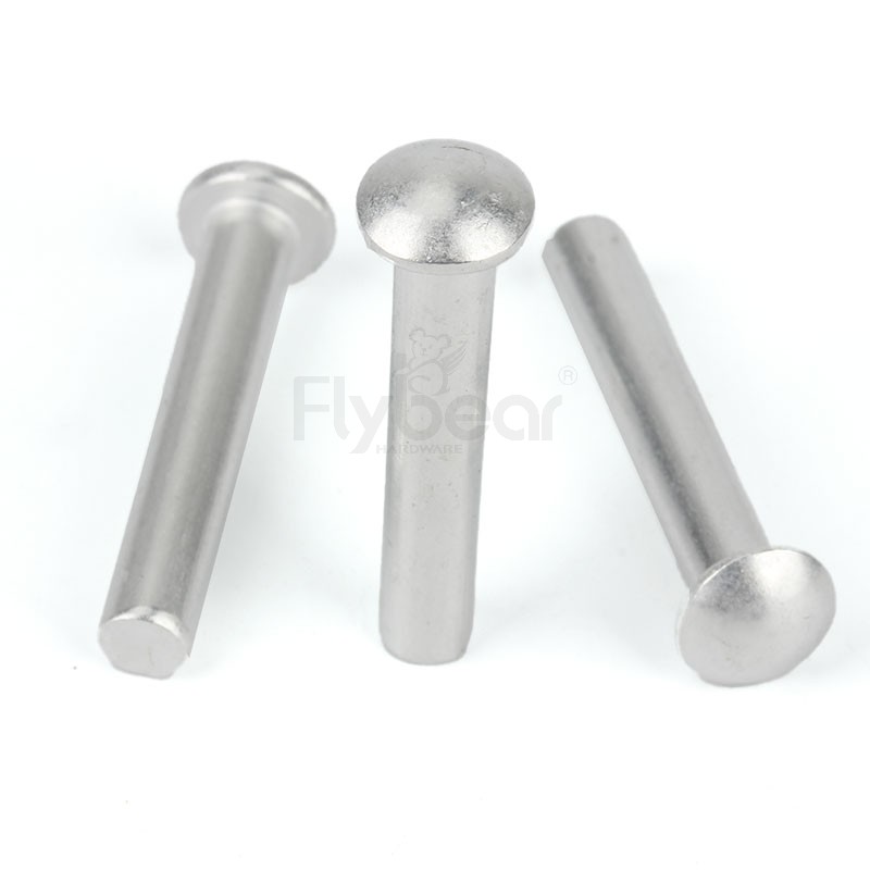 5B05鋁本色半圓頭鉚釘GB867